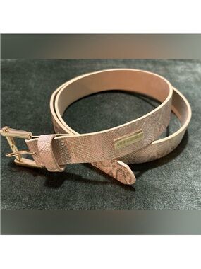 Woman’s Steve Madden Snake Skin Gold Belt
